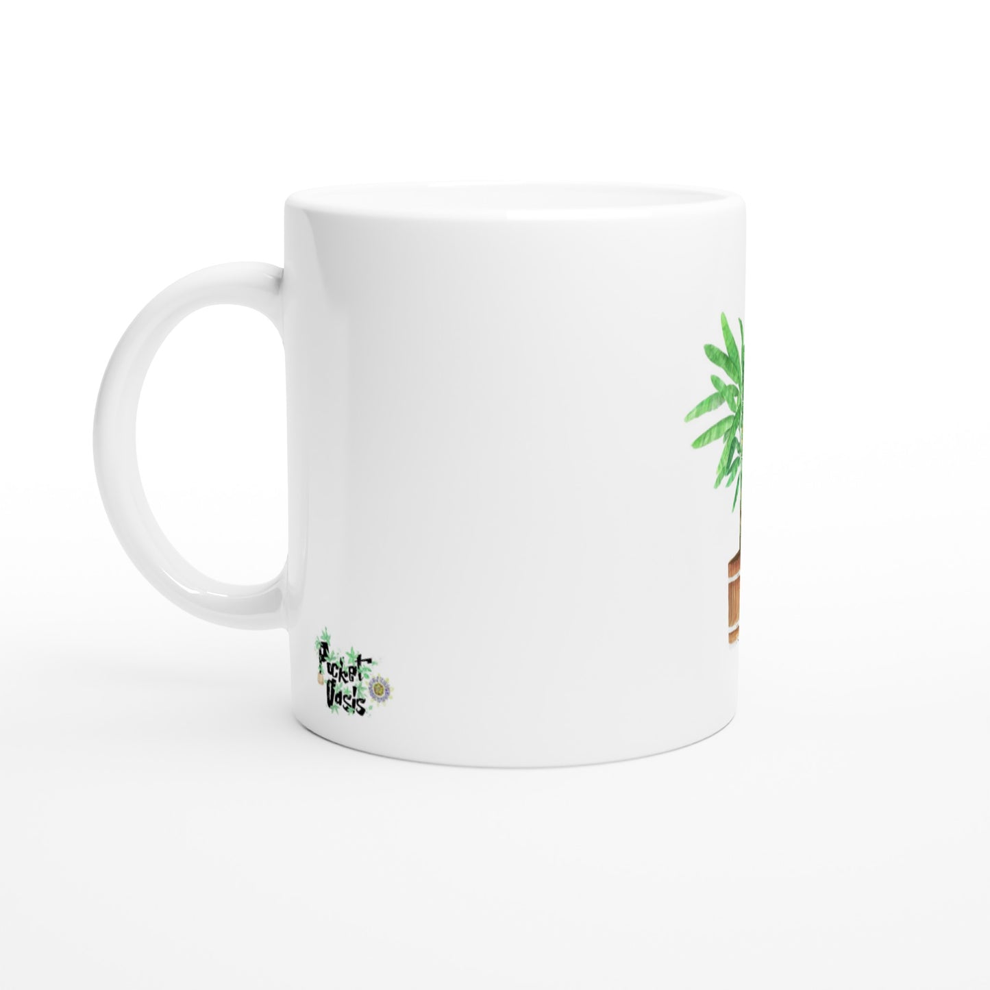 White 11oz Ceramic Mug Banana