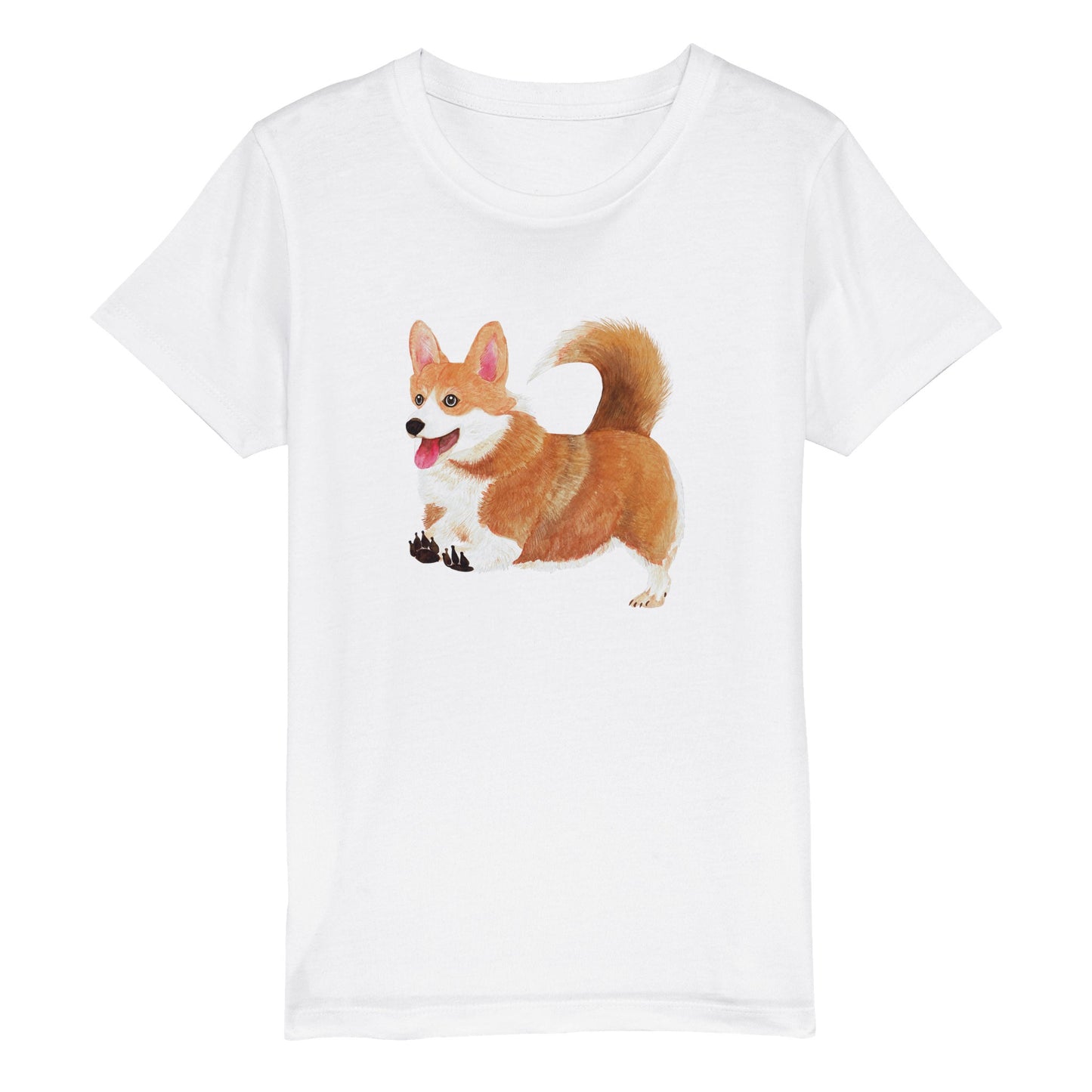 Organic Kids Crewneck T-shirt Corgis