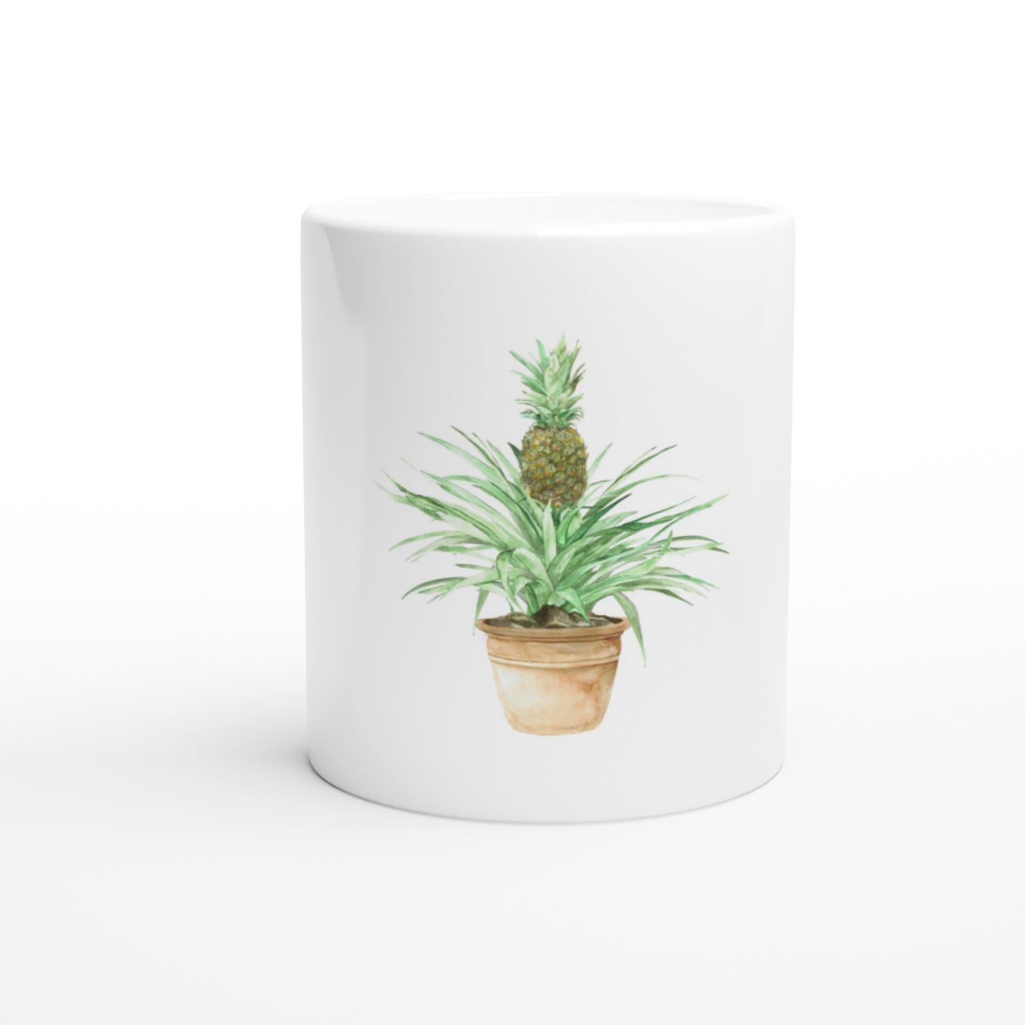 White 11oz Ceramic Mug Pineapple