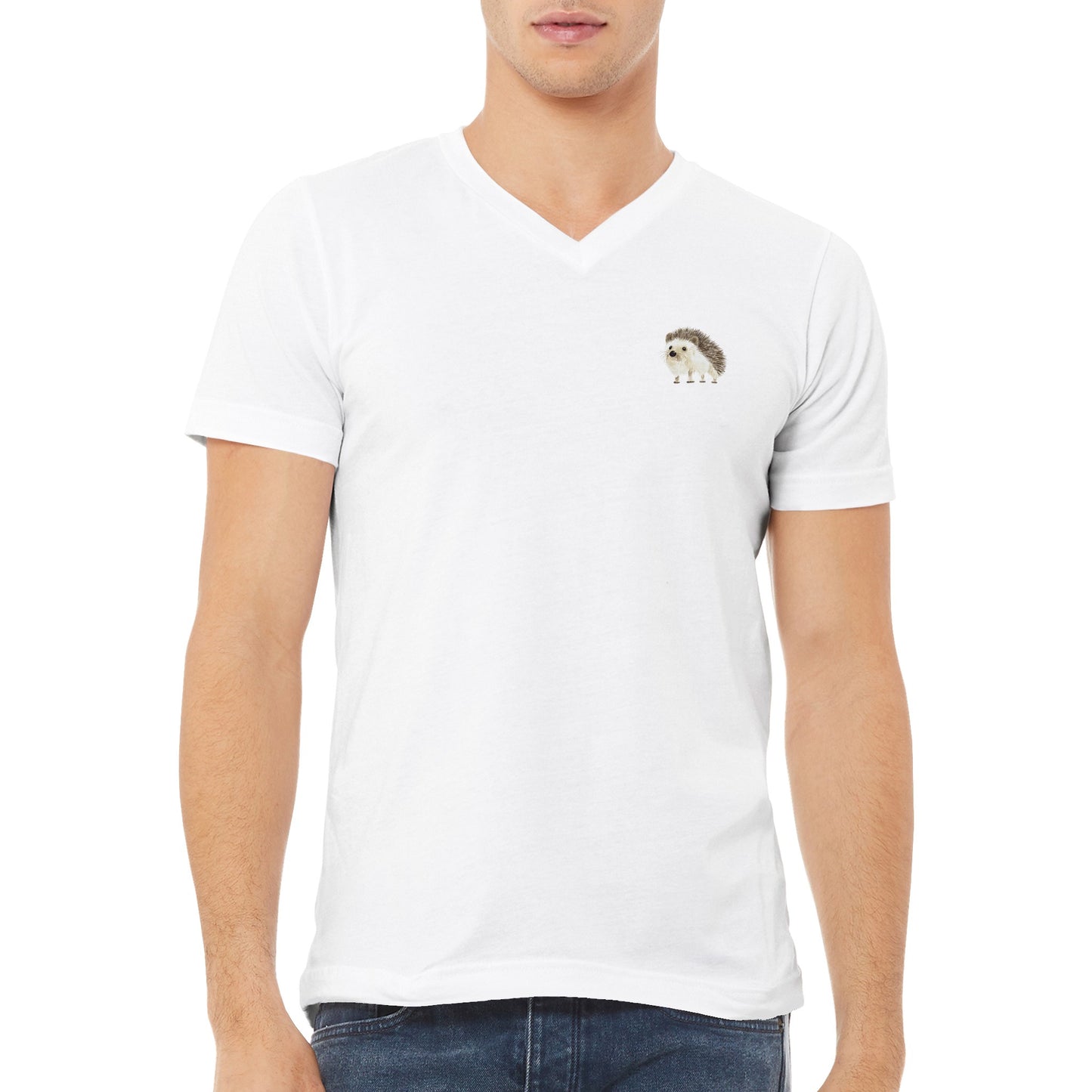 Premium Unisex V-Neck T-shirt Hedgehog